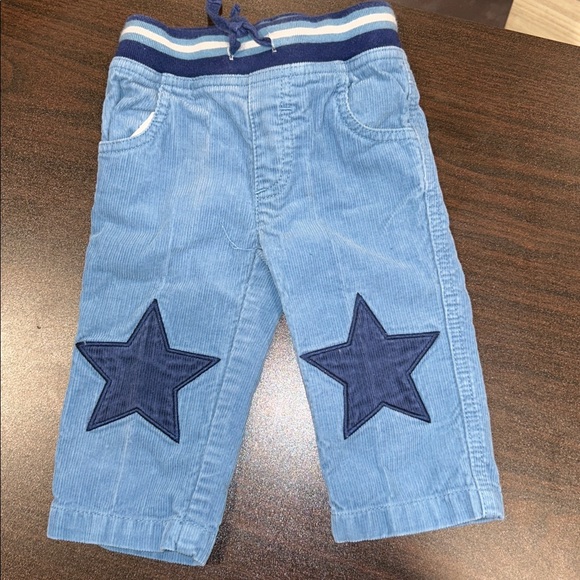 Baby Boden Corduroy Pants Set Blue Star Patch Red Joggers 6-12 Months - Picture 7 of 10